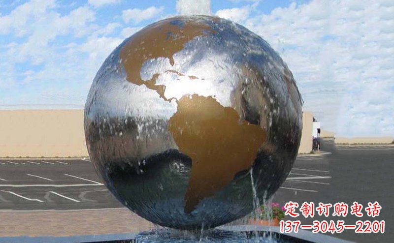 信阳精细不锈钢地球雕塑,让您的家居更有文艺范