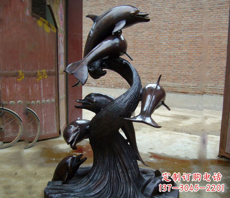 信阳尊贵华丽的海豚雕塑