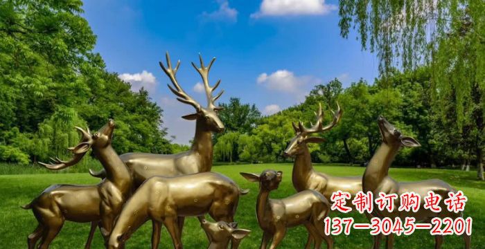 信阳群雄逐鹿,高贵精美的鹿雕塑