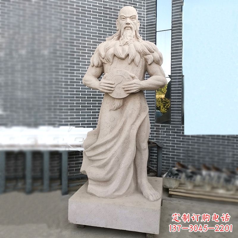 信阳手工雕刻伏羲石雕塑像