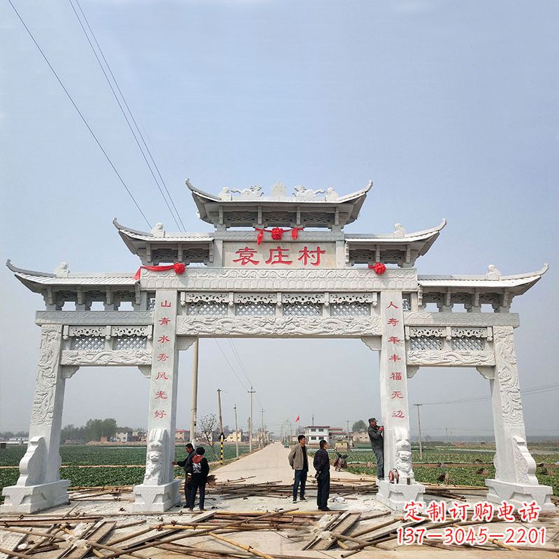 信阳超精美牌坊雕塑，增添独特色彩