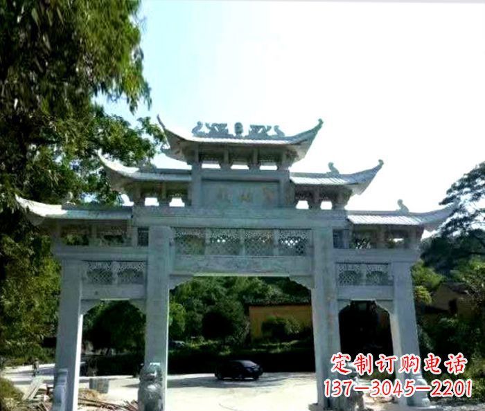 信阳艺术般的精美大理石牌坊雕塑,为您的家增添高雅气质