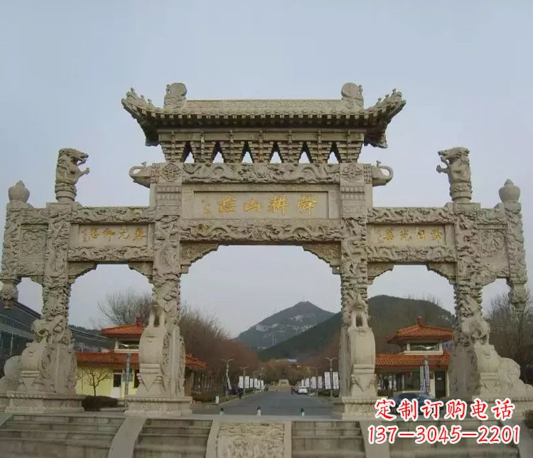 信阳铭刻美好时光,中领雕塑牌坊石雕