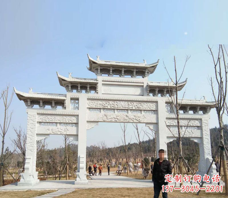 信阳中领雕塑-牌坊石雕精美无比