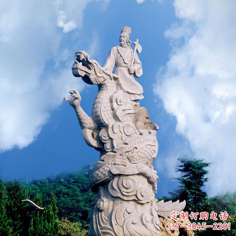 信阳具有历史意义的颛顼汉白玉雕塑