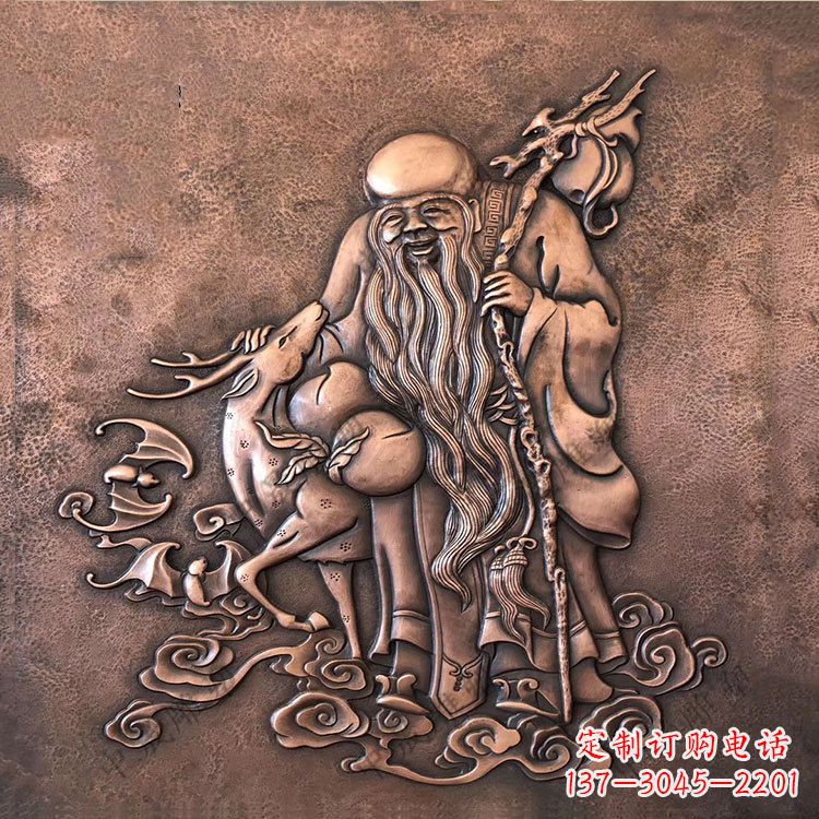 信阳追求长寿的崇高象征——紫铜老寿星雕塑