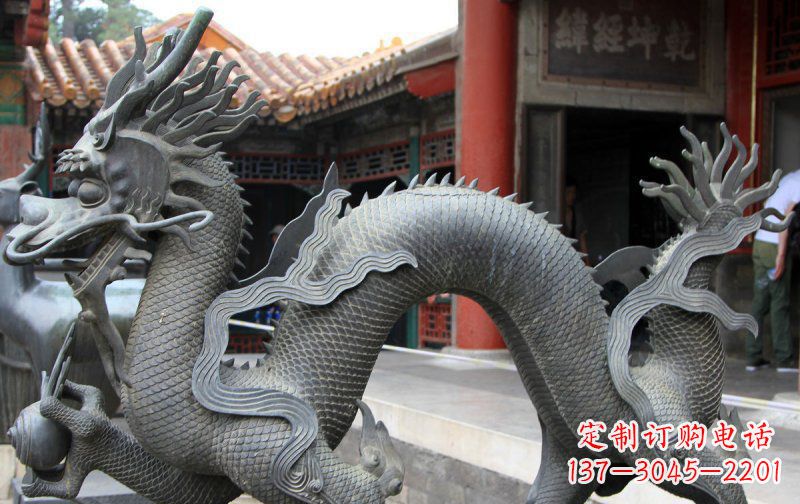 信阳中领雕塑:精美神龙铜雕