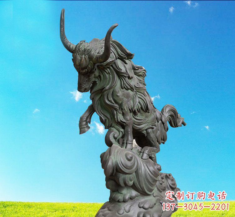 信阳中领雕塑神牛踏波铜雕