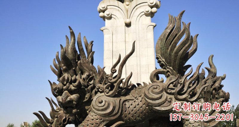 信阳中领雕塑:神兽火麒麟铜雕定制