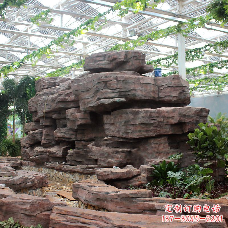 信阳风格独特的假山雕塑,打造精美生态园庭院