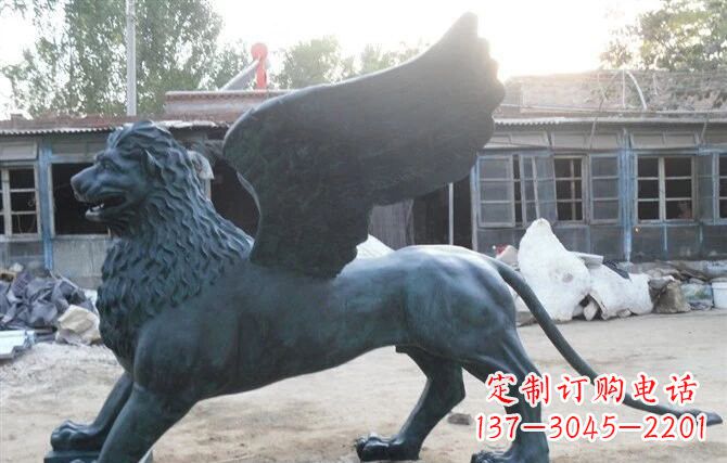 信阳马可飞狮雕塑,完美展现古典风采