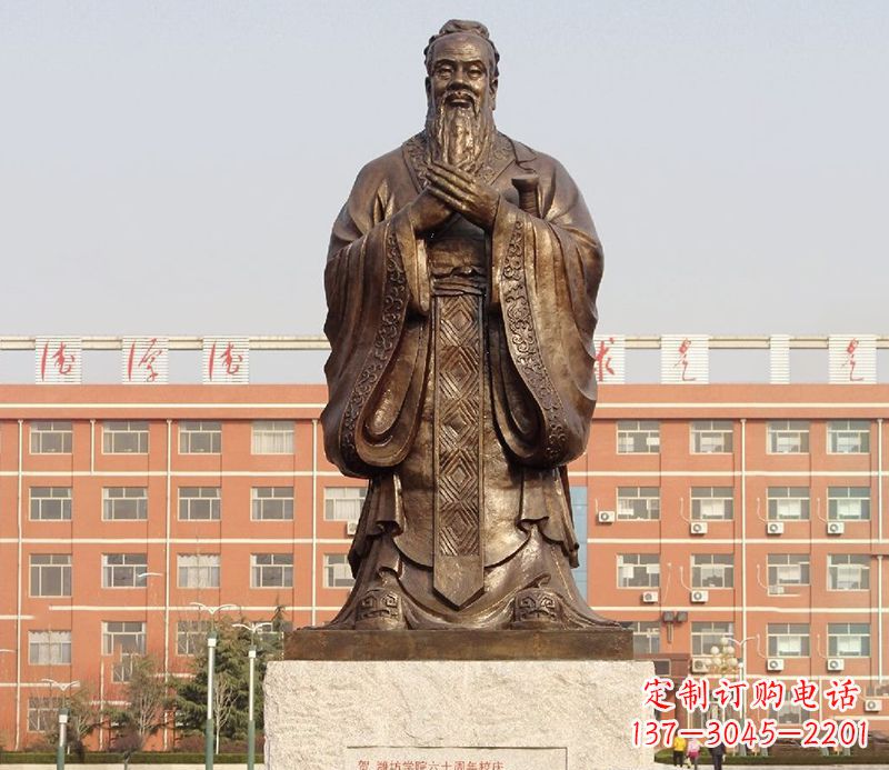 信阳传承孔子雕塑,传播中华文化