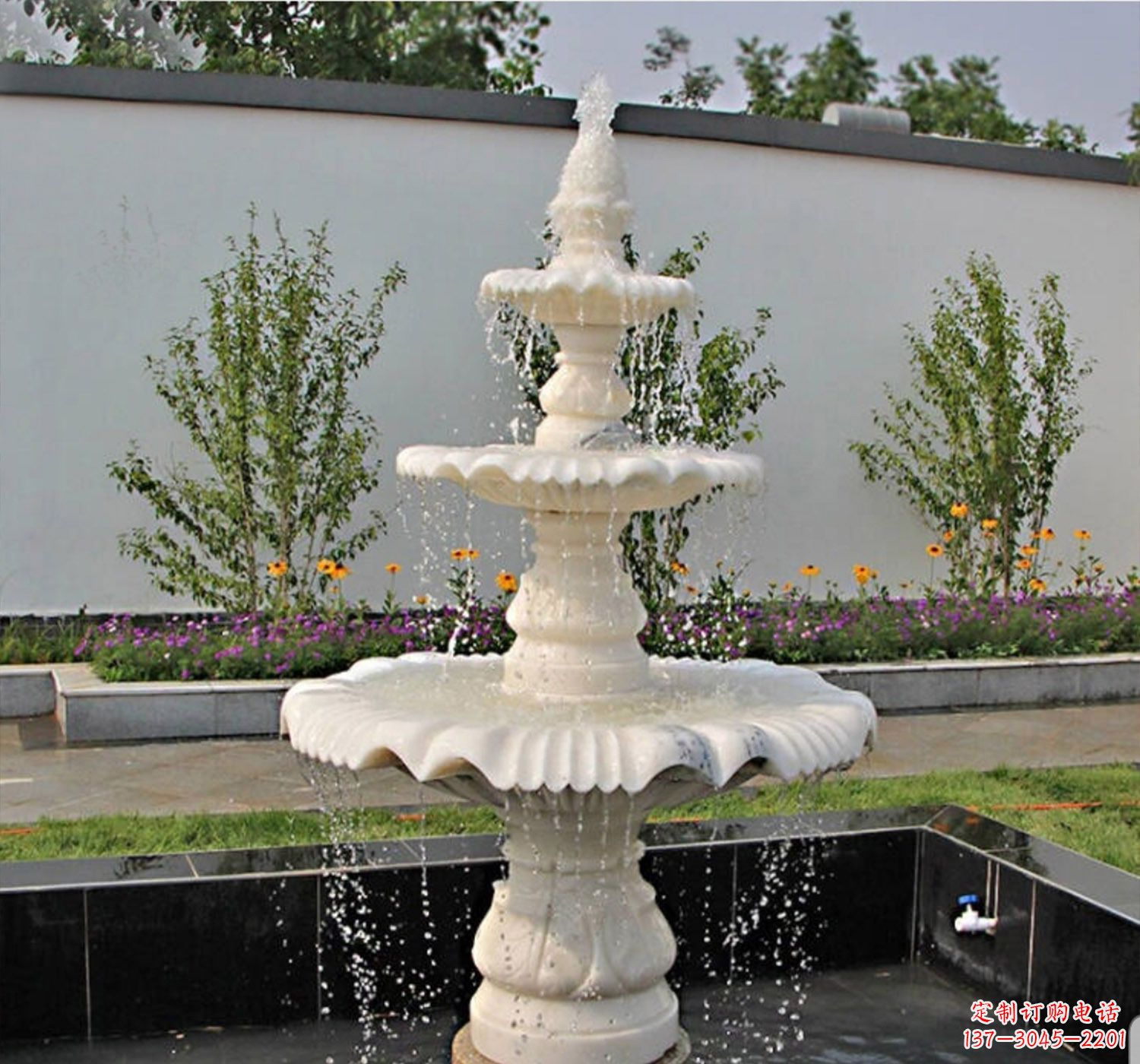 信阳精美狮子雕塑石喷泉