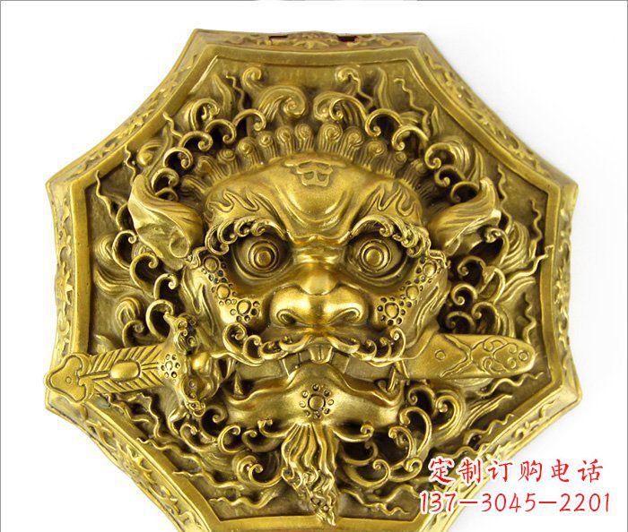 信阳铜雕狮子头雕,精致细腻的雕塑艺术