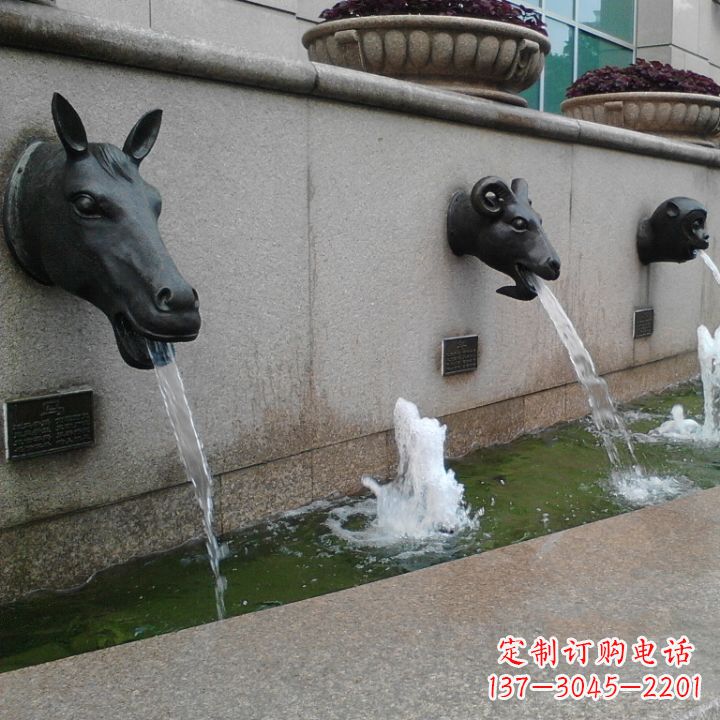 信阳十二生肖水景铜雕,精美装饰你的家居