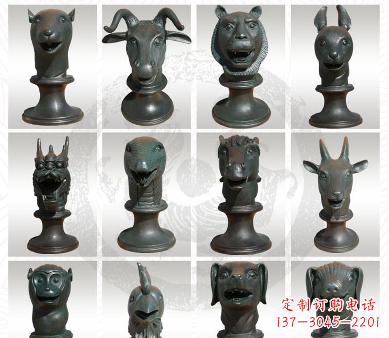 信阳限量版十二生肖铜雕塑