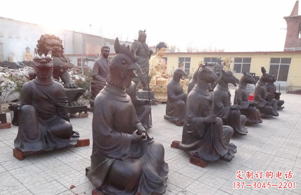 信阳定制十二生肖头像铜雕