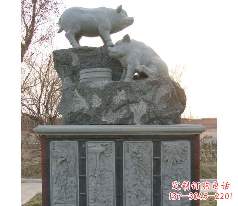 信阳十二生肖猪石雕——质地原生态传承千年文化