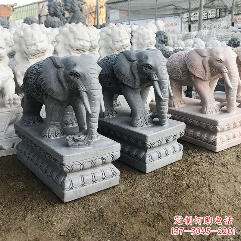 信阳中领雕塑:精美大象雕塑