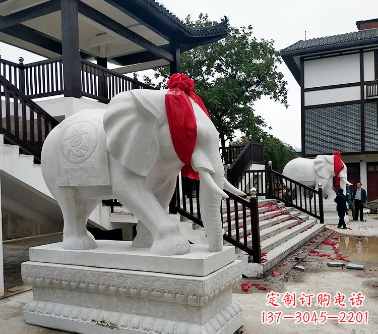 信阳迎接观音祝福的精美大象观音栏杆