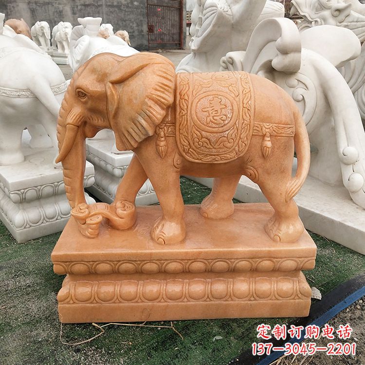 信阳立柱大象雕塑,集美观和实用于一体