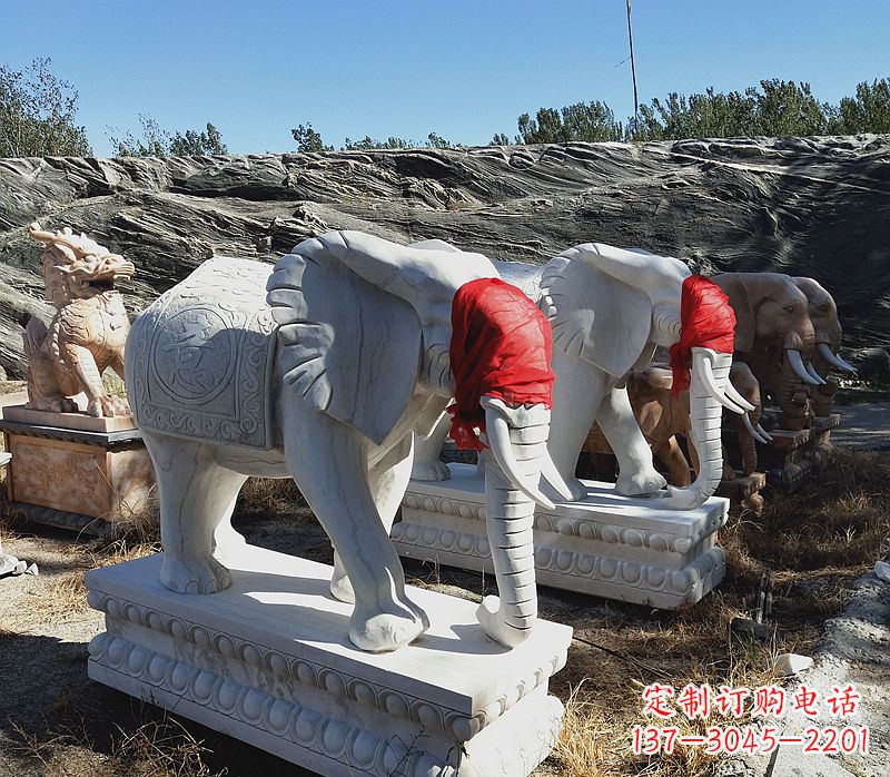 信阳石雕大象别墅,集象美于一体