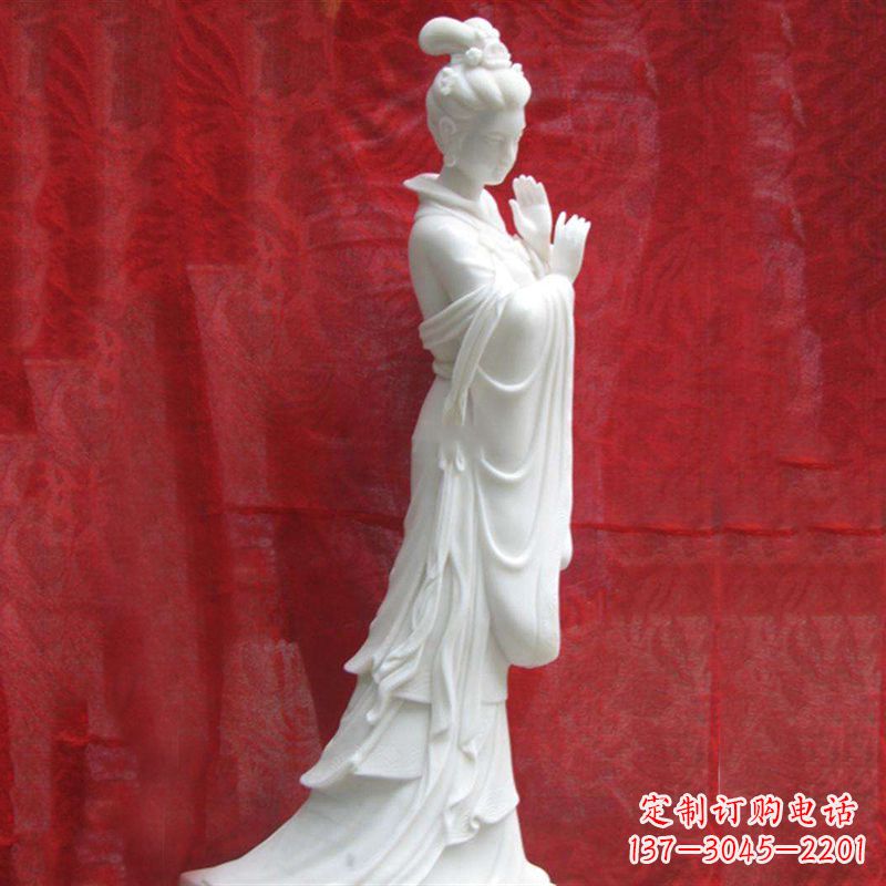 信阳精美无双的汉白玉貂蝉雕塑