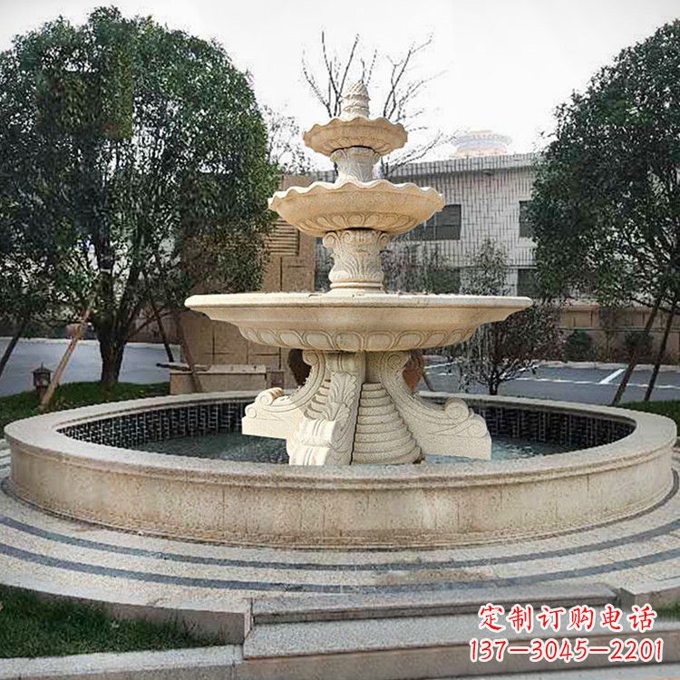 信阳石雕花盆喷泉