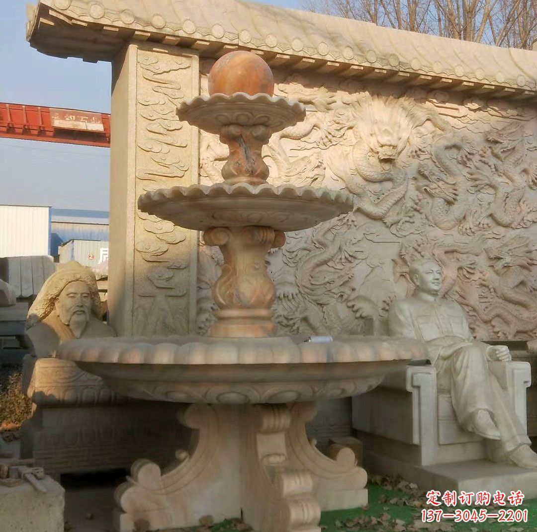 信阳中领雕塑精美石雕喷泉雕塑,是一款独特的雕…