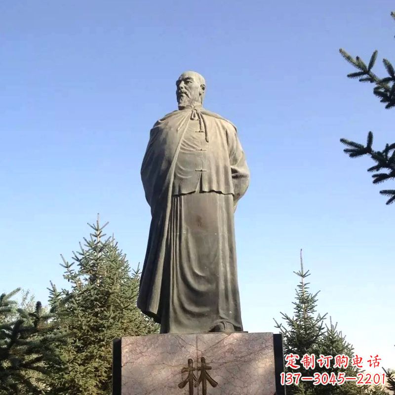 信阳令人敬畏的林则徐雕像