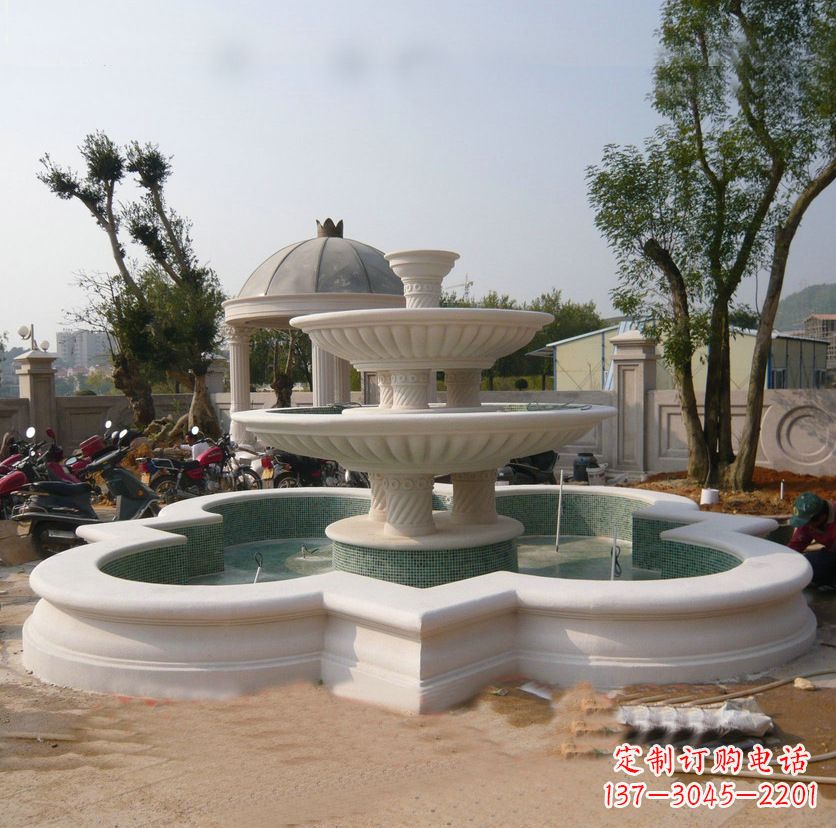 信阳石雕喷泉:源源不绝的悠然美景