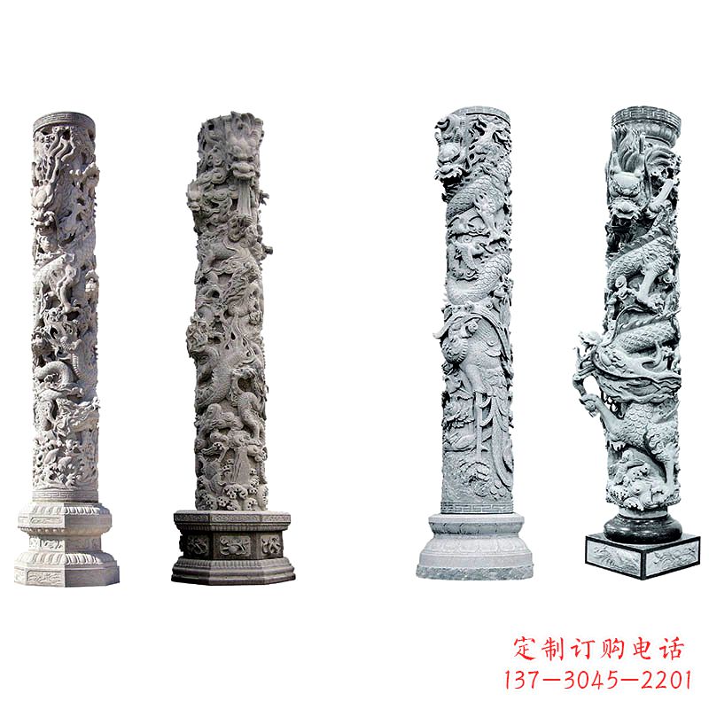信阳精美绝伦的石雕龙柱