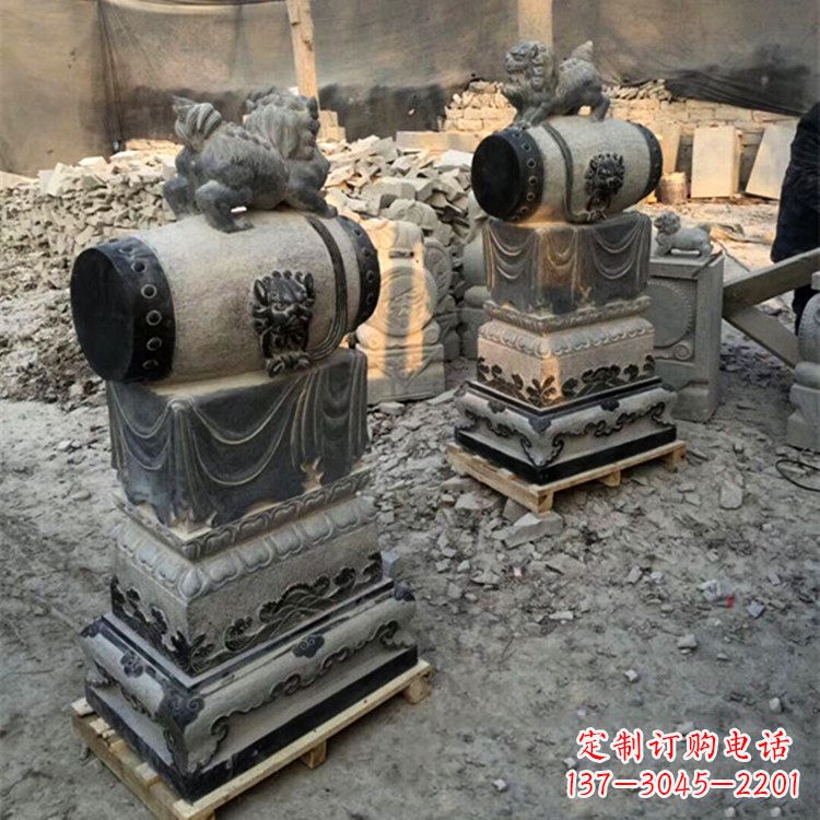 信阳定制大象雕塑石雕门墩,传承中国古典文化