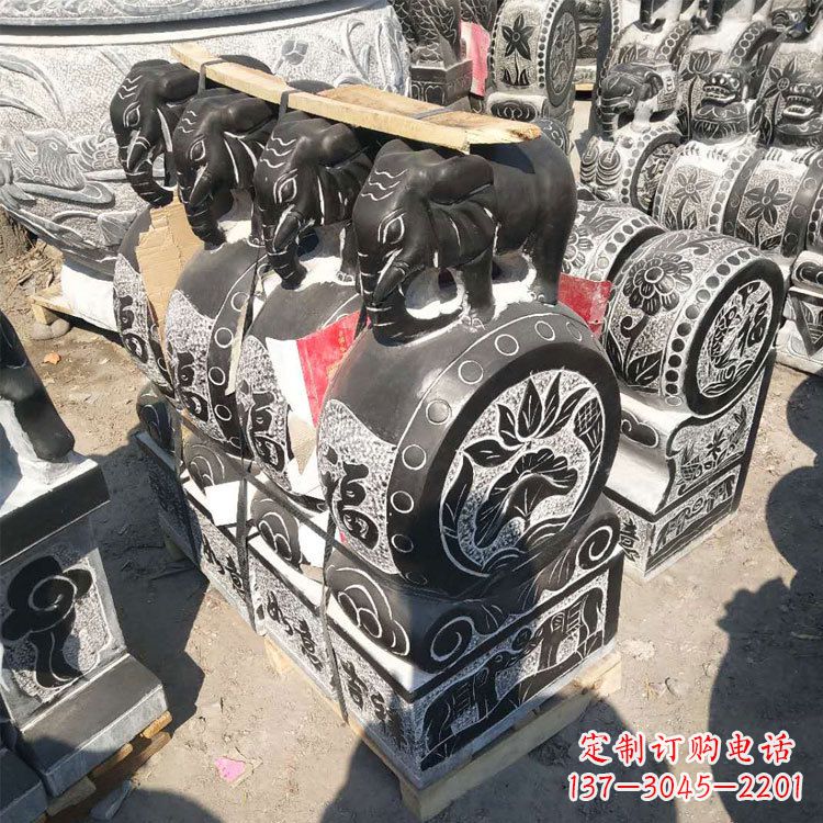信阳艺术精品,凤凰雕塑门墩