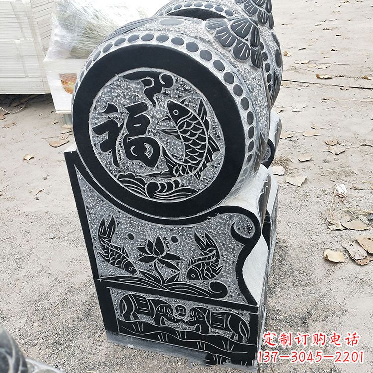 信阳青石门墩雕塑,让您的家居典雅自有格调