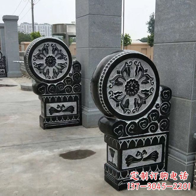 信阳中领雕塑自主设计专业制作石雕门墩狮子,专…