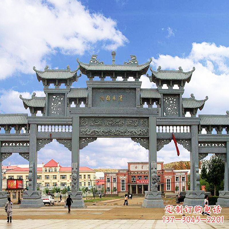 信阳石雕牌坊-专业牌楼雕塑定制