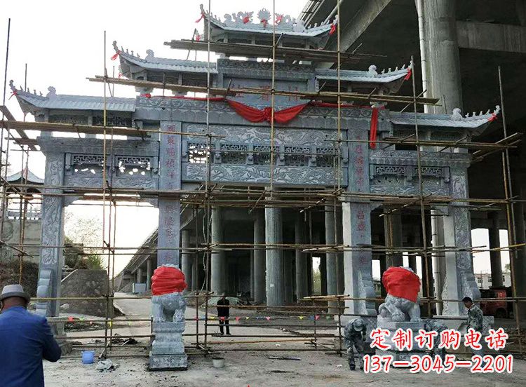 信阳石雕牌坊|精致细腻的石雕雕塑
