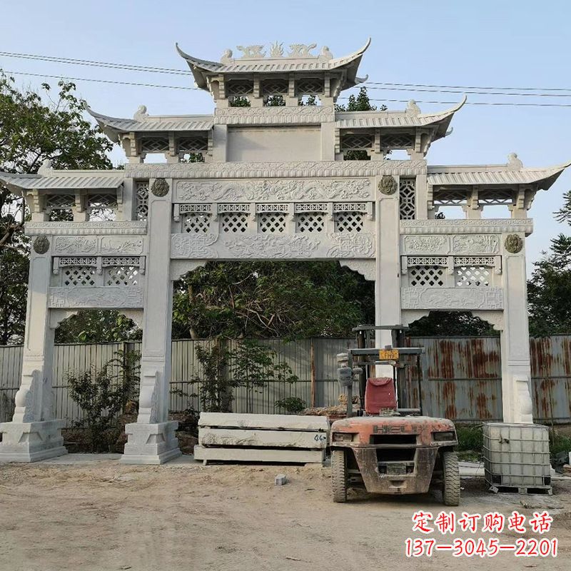 信阳石雕牌坊楼兰雕塑产品介绍: