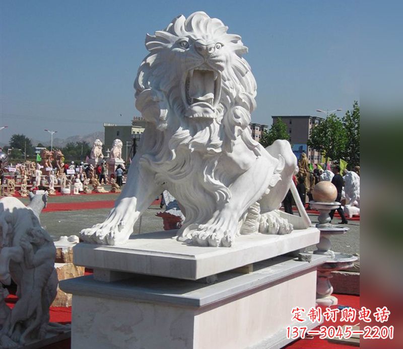 信阳狮子雕塑,带来王者气派