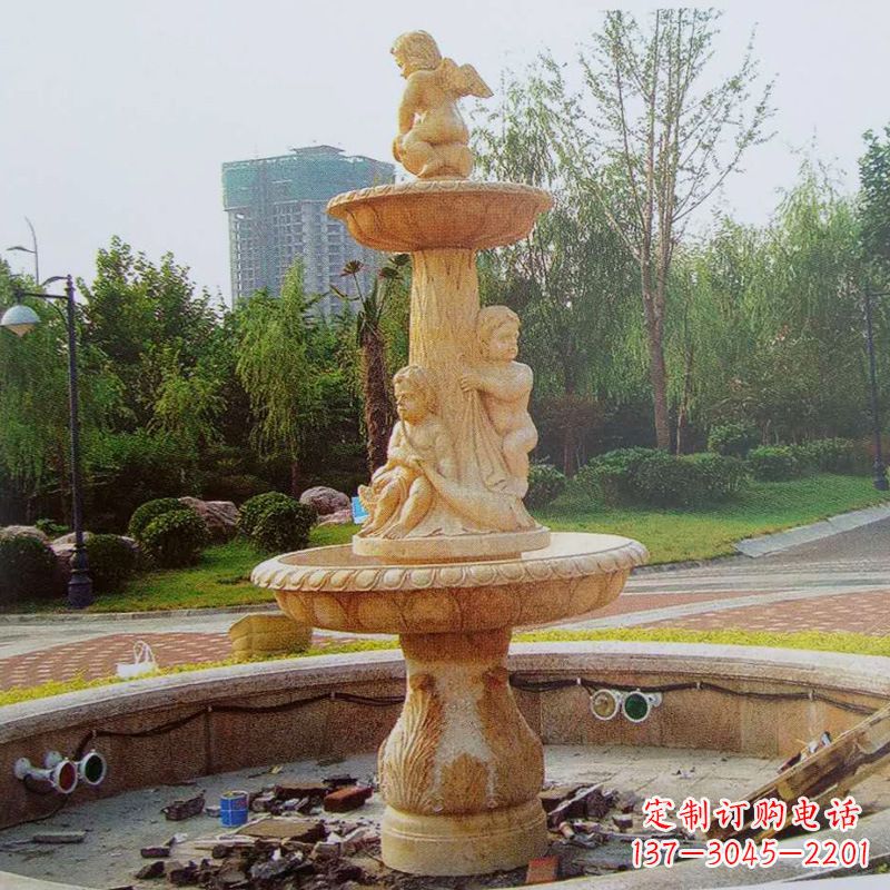 信阳石雕喷泉龙头——美观优雅的水景定制