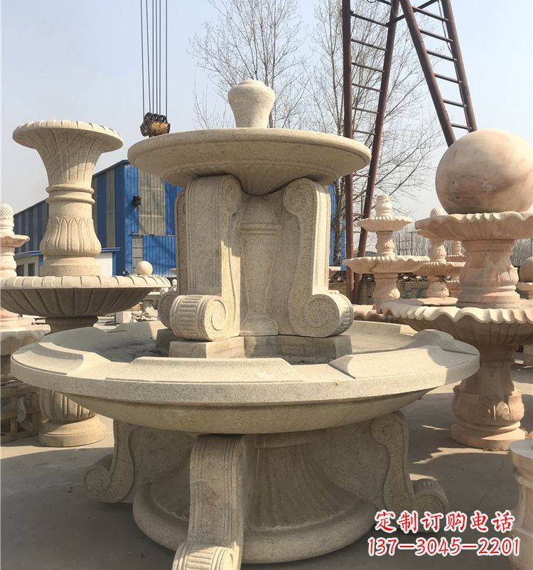 信阳石雕喷泉池:定制精美的雕塑水池