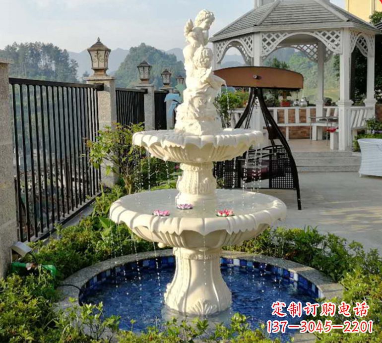 信阳石雕喷泉水池-精致定制