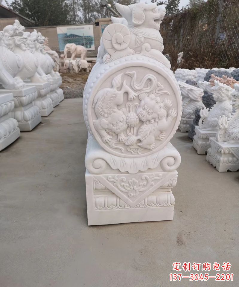 信阳高级雕塑定制-门墩雕塑