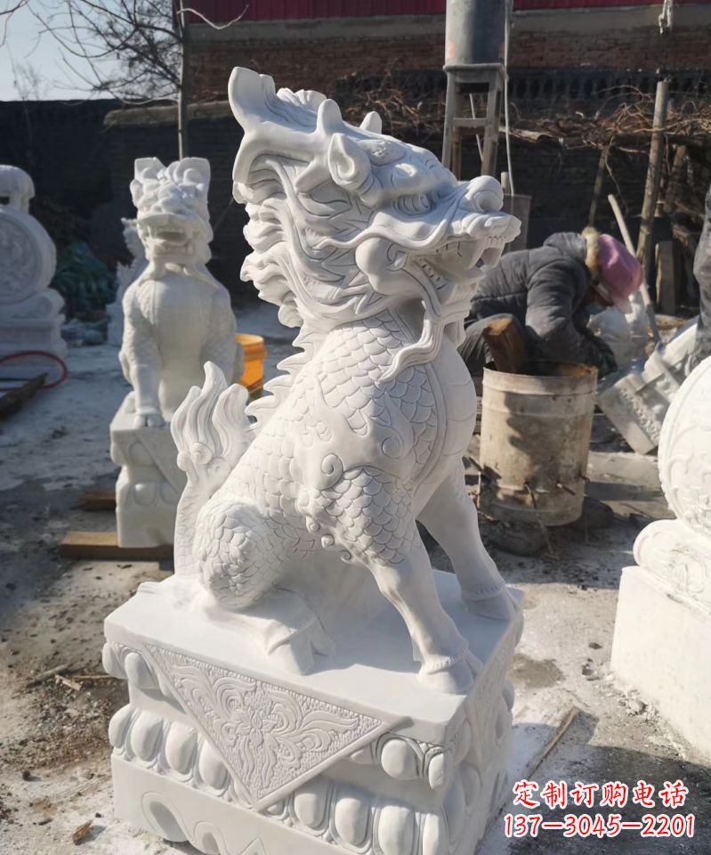 信阳正宗古典麒麟神兽招财动物雕塑