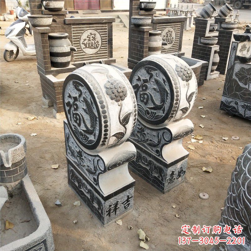 信阳石雕青石门墩雕塑