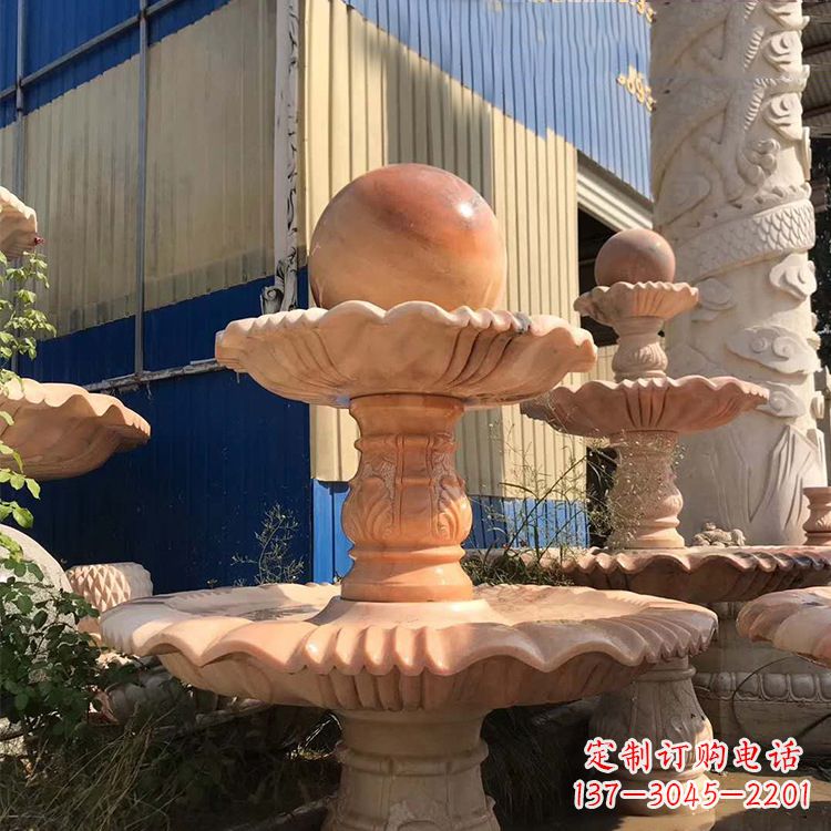 信阳石雕五福临门风水球