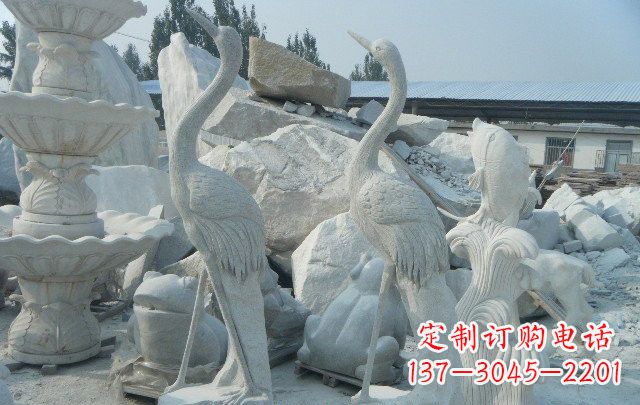 信阳石雕仙鹤