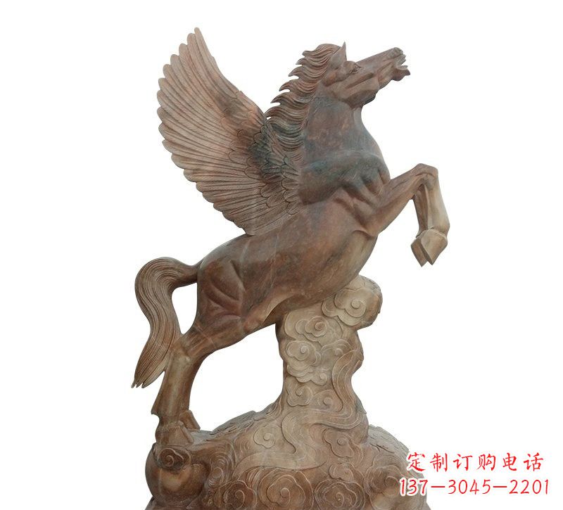 信阳石雕祥云飞马