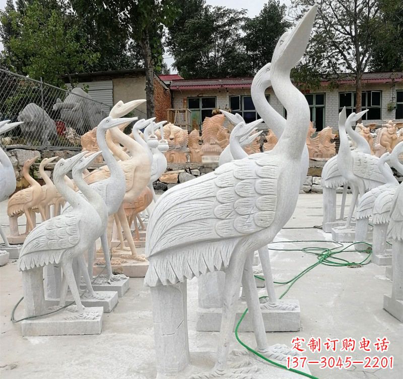 信阳石雕小仙鹤